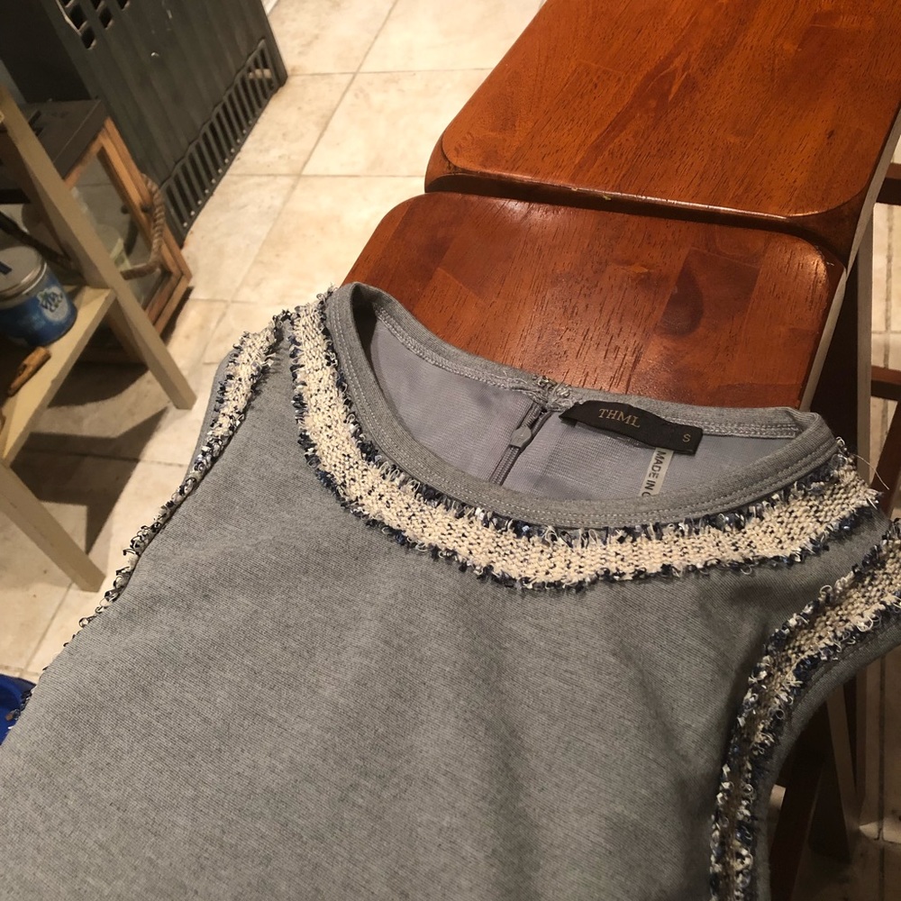 💕 GRAY Middie Dress | work apprope | S